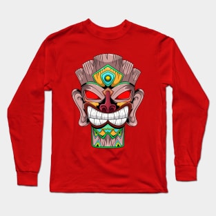 Tiki Mask Long Neck Long Sleeve T-Shirt